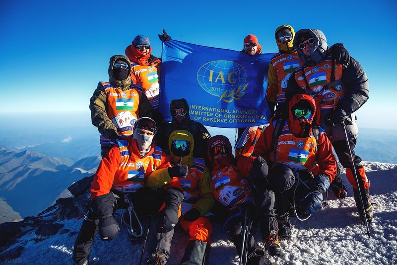 FLAG OF IAC ON THE "ROOF OF EUROPE"